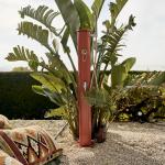 Douche Solaire Extérieure 35L - Réservoir Chauffage Écologique Énergie Solaire, Hauteur 210 cm, Structure Anti-UV et Intempéries, Douchette Réglable, Installation Facile Sans Électricité, Idé